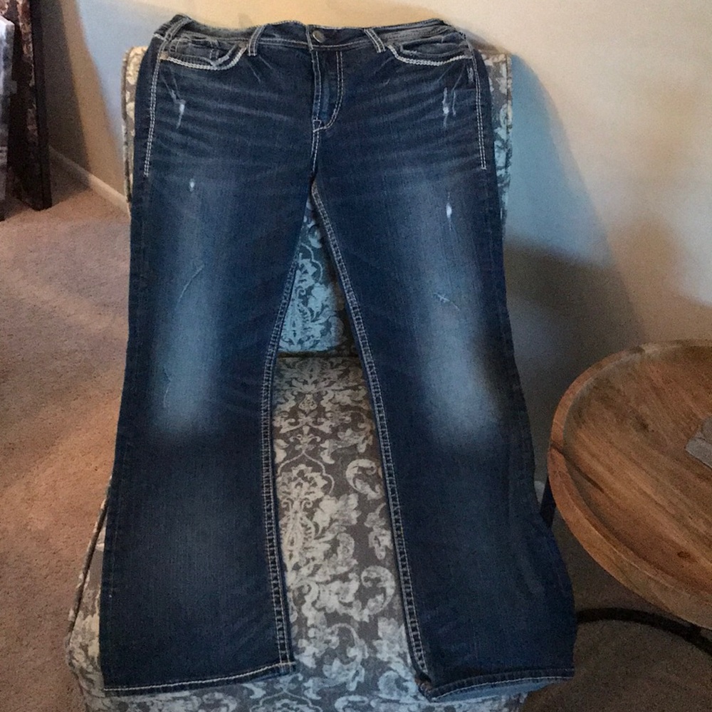 Silver brand Womens jeans dark blue wash